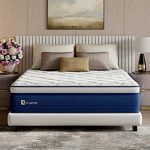 Avenco Airsea 12" King Size Medium Firm Support Hybrid Mattress, Motion Isolation&Preesure Relif, CertiPUR-US $228