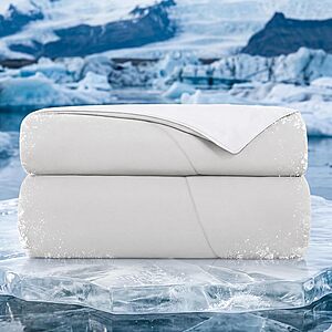 Topcee Cooling Comforter w/ Silk Filling (Queen, Light Grey) $14.99 + Free Shipping w/ Prime or on $35+