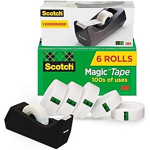 $10.43* | 6-Pk Scotch Magic Tape w/ Desktop Dispenser at Amazon