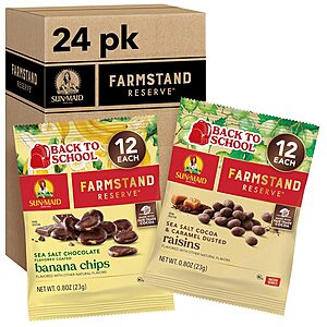 24-Pack 0.8-Oz Sun-Maid Farmstand Reserve Variety Snacks $11.12 w/ S&S + Free Shipping w/ Prime or on $35+