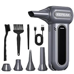 KEPEAK 130,000 RPM Cordless Electric Air Duster w/ Brushless Motor & 4-Speed Settings $27.99 + Free Shipping w/ Prime or on $35+