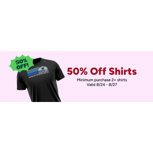 50% Off Shirts, Minimum Purchase 2+ Required at Woot!