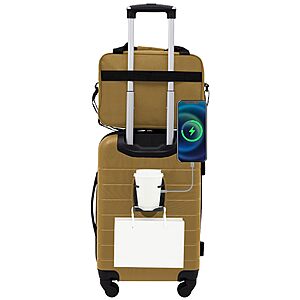 Wrangler Smart Spinner Hardside Luggage, 2 Piece Set $42