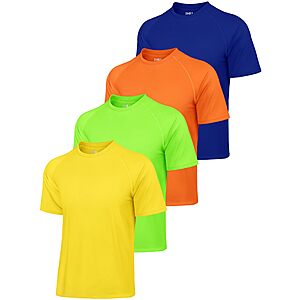 4-Pack IHU Men's UPF 50+ Neon Rashguard Swim Shirts from $9.99 + Free Shipping w/ Prime or on $35+