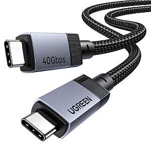 UGREEN 240W USB C to USB C Cable for Thunderbolt 4/3, USB4 40Gbps, 3.3ft $13.99 & More + Free Shipping