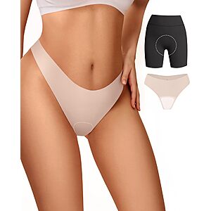 Vertvie Seamless Thongs Panties No Show Workout Underwear $4.99