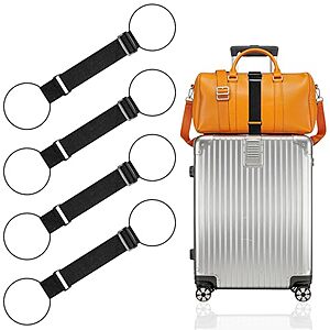 4-Pack Mayski Adjustable Elastic Luggage Connector Straps (Black) $5.99 + Free Shipping w/ Prime or on $35+