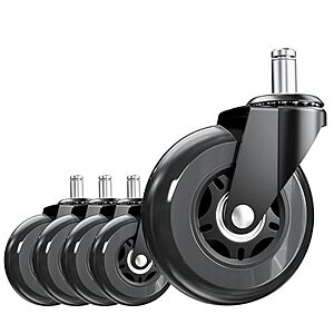 $11.99* | 5-Pk ASHGOOB 3" Office Chair Wheels / Casters Set at Amazon