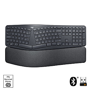 (Certified Refurbished) Logitech Ergo K860 Wireless Split Ergonomic Keyboard w/ Wrist Rest $72 + Free Shipping