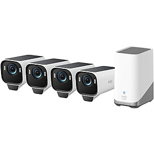 (Certified Refurbished) 4-Camera eufy eufyCam S3 Pro Solar 4K Security System $369.99 + Free Shipping
