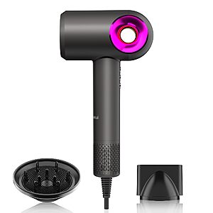 Hair Dryer, High-Speed Ionic Low Noise Blow Dryer with Diffuser for Fast Drying $20