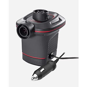 INTEX QuickFill 12 Volt DC Electric Pump – Includes 3 Interconnecting Nozzles – Sleek and Compact Design – 650 L/Min Air Flow – Outdoor Use $12.79