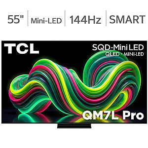 TCL 55QM7L Pro: TCL 55" Class - QM7L Pro Series - 4K UHD SQD-Mini LED Smart TV - Allstate 3-Year Protection Plan Bundle Included for 5 Years of Total Coverage $799.99