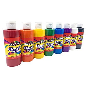 8-Pack 4-Oz Cra-Z-Art Washable Classic Poster Paint Set (Assorted Colors) $6.46+ Free Shipping w/ Prime or on $35+