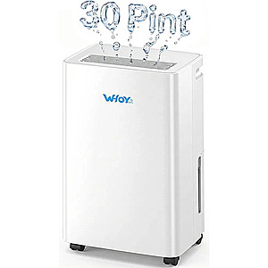 WHOY 30 Pints Smart Dehumidifier with WiFi App, for Home & Bedroom Up to 2,000 Sq. Ft. $59.99