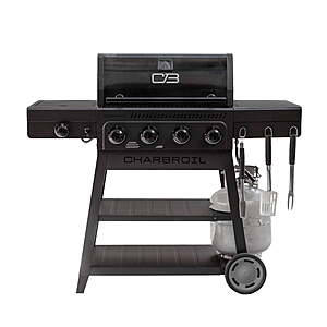 Charbroil Gas Grill, Performance Series FlavorMax 4 Burner Grill with Side Burner, Black $247