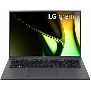 LG 17Z90S-V.APC8U1 17" 2560 x 1600 IPS Panel GRAM Lightweight Notebook, CORE ULTRA 7, 32 GB, 1 TB, Windows 11 Pro $1813.45