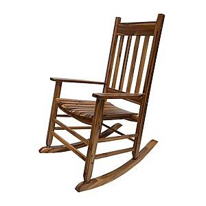 Style Selections Natural Wood Frame Rocking Chair with Slat Seat one_size $78