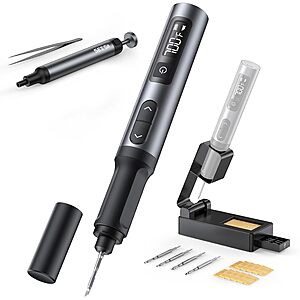 Prime Members: SEESII S01 16W Cordless Soldering Iron Kit w/ Digital Display, 4 Tips & Foldable Stand $41.99 + Free Shipping