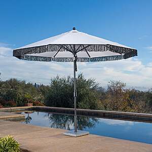 SunVilla 10 ft. Cabana Market Fringe Umbrella $99.99 free shipping Costco.com