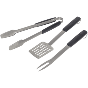 Charbroil 3-Piece Aspire Grilling Tool Set, Stainless Steel - Fork, Spatula, & Tongs $9.9