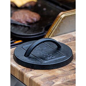 Lodge Pre-Seasoned Cast Iron Burger Press, 6.25 Inches $16.90