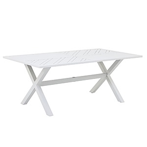allen + roth Chatham Pier Rectangle Outdoor Dining Table 40.15-in W x 72.24-in L with Umbrella Hole Large | FTA81443 $280