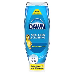 $7.97 or less S&S MultiBuy AMAZON 3x Dawn EZ-Squeeze Ultra Dish Soap, Dishwashing Liquid, Original, Dish Soap Refill, 22 fl oz