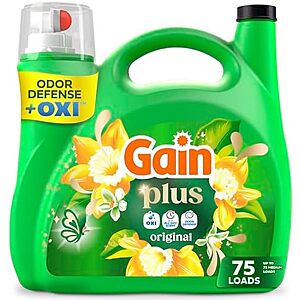 [SnS, AC] $7.63* | Select Amazon Accts: 99oz. Gain Plus w/ Oxi Liquid Detergent (Original Scent) at Amazon