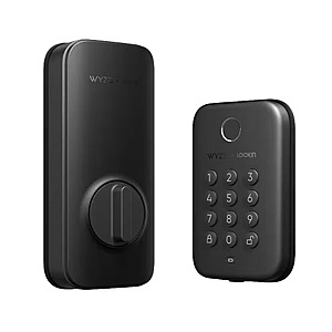 Wyze Smart Lock Bolt, Fingerprint Keyless Entry, Bluetooth Deadbolt, Satin $28.52