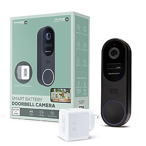 Merkury Smart Wire-Free Battery Doorbell Camera & Chime (MI-CW074-125W) $15.64