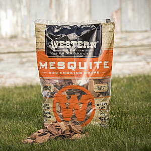 $4.86 fs WALMART+ or Pick Up: Western Premium BBQ Products Mesquite Smoking Chips, 180 Cu in