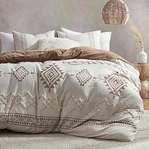 Boho Queen Duvet Cover Set, Beige; Terracotta, 3 Pieces Starting at $23 AC + Free Shipping