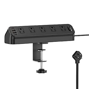 BEVA Desk Clamp Power Strip, Edge Mount, 10 AC Outlets 4 USB Ports $18 AC + Free Shipping