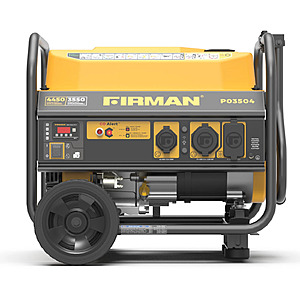 Certified Refurbished Firman 4450W Gas Portable Generator w/ CO Alert $349.99