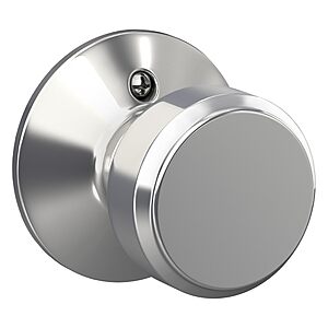 $10.10: Schlage Bowery Non-Turning Dummy Door Knob, Trim, Bright Chrome