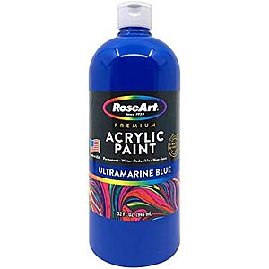 [NEW] $5.32 | 32-Oz Cra-Z-Art RoseArt Acrylic Paint (Ultramarine Blue) at Amazon