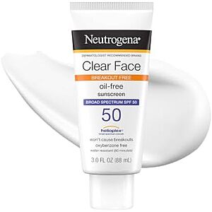 [SnS] $4.27* | 3-Oz Neutrogena Clear Face Oil-Free Sunscreen Lotion (SPF 50) at Amazon