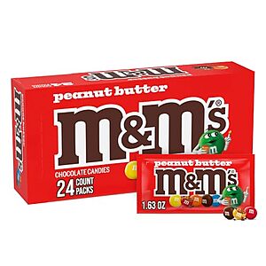 [SnS] $13.77* | 24-Ct 1.63-Oz M&M's Peanut Butter Chocolate Candy Singles at Amazon