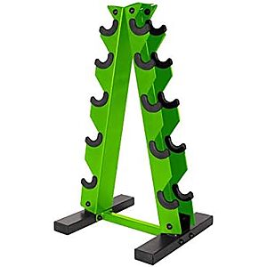 $18.68* | 5-Tier CAP Barbell A-Frame Dumbbell Weight Rack (Green) at Amazon