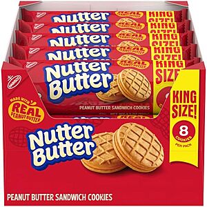 [SnS] $10.45* | 10-Pack 3.5-Ounce Nutter Butter King Size Peanut Butter Sandwich Cookies at Amazon