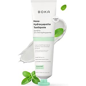 [SnS, AC] $6.92 | Boka Toothpaste - Fluoride Free Toothpaste, Nano Hydroxyapatite Toothpaste at Amazon