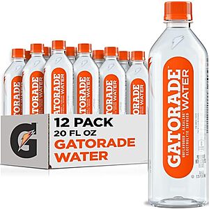 [SnS, AC] $11.55* | 12-Pack 20-Oz Gatorade Water (Unflavored) at Amazon