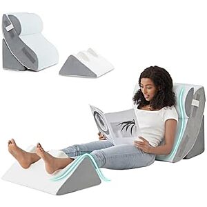 $31.99* | 4-Piece Hansleep Adjustable Memory Foam Bed Wedge Pillow Set at Amazon