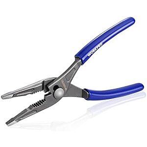 [AC] $11.19* | 8'' WORKPRO CR-V Long Nose Slip Needle Nose Pliers at Amazon