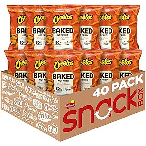 [SnS, AC] $15.97 | 40-Pack 0.875-Oz Frito Lay Baked Cheetos Crunchy at Amazon