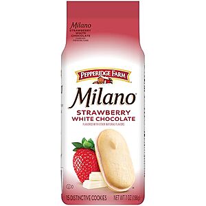 [SnS, AC] $2.78* | 7-Oz Pepperidge Farm Milano White Chocolate Strawberry Flavored Cookies at Amazon