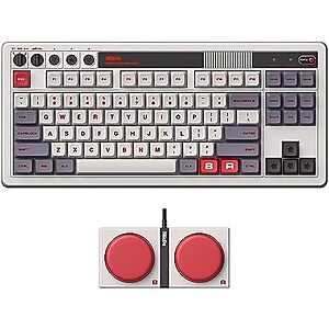 $50.99* | 8BitDo Retro 87-Key Mechanical Keyboard w/ Bluetooth, 2.4GHz & USB-C (N Edition) at Amazon