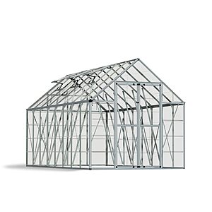 Palram - Canopia Snap & Grow 8' x 16' Polycarbonate Greenhouse, Silver $1220