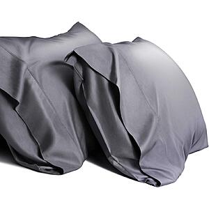 Cooling Queen Pillowcases 2-Pack $10.19 (Dark Grey) + Free Prime Shipping
